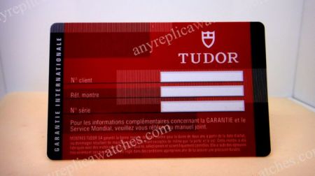 Tudor Warranty Card - Plastic Cards - Replica Wholesale